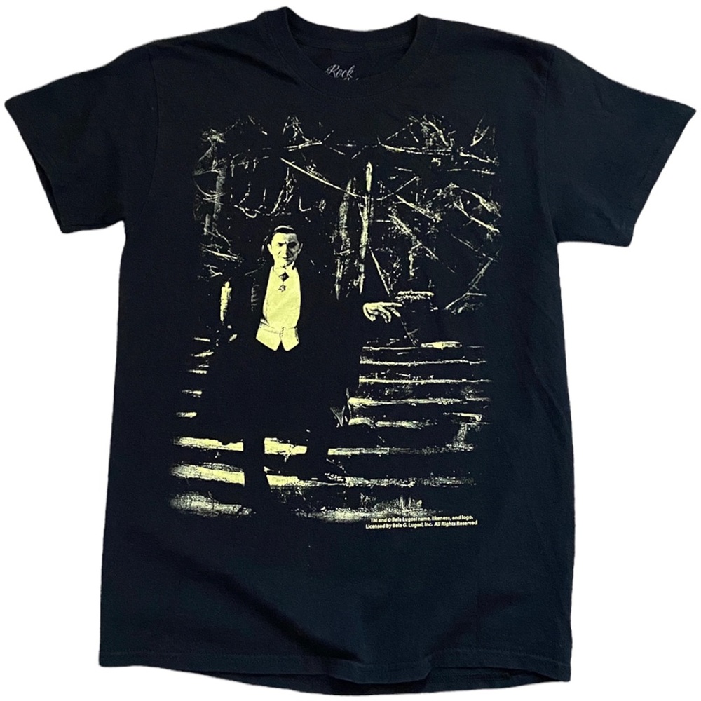 Dracula Bela Lugosi Horror Cult Movie Glow In The Dark Graphic Tee by Rock Rebel